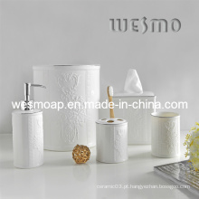 Conjunto de banho de porcelana floral (wbc0595b)